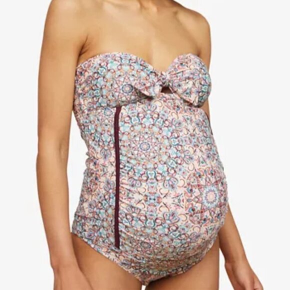 NWT Jessica Simpson for Motherhood Maternity Print Tankini Swimsuit Set. Size S - Picture 1 of 15